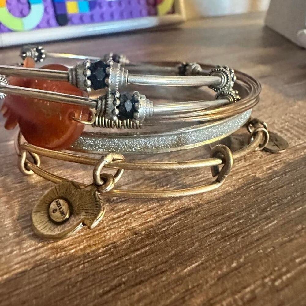 Curated jewelry collection bangles bracelets gold